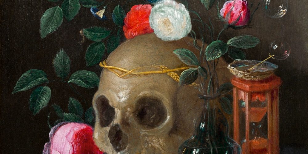 Vanitas Still Life (ca.16651670) painting in high resolution by Jan van Kessel. Original from The National Gallery of Art. Digitally enhanced by rawpixel.